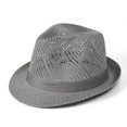 thumbnail image 2 of POIUYTR Boater Hats for Men Straw Trilby Hat Short Brim Fedora Straw Sun Hat for Men Panama Beach Hat, 2 of 5