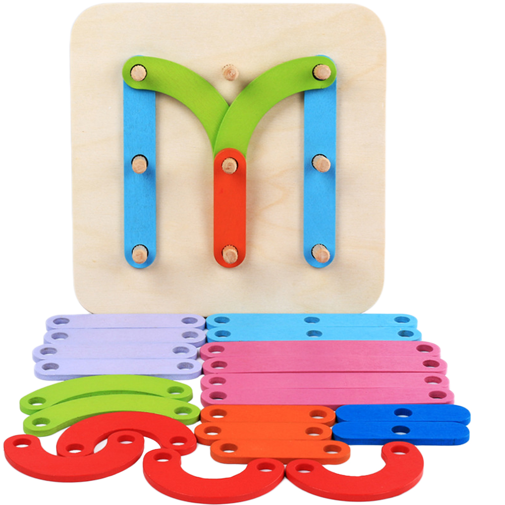 MEGAWHEELS Wooden Letter And Number Construction Activity Set ï¼Educational Preschool Toddler