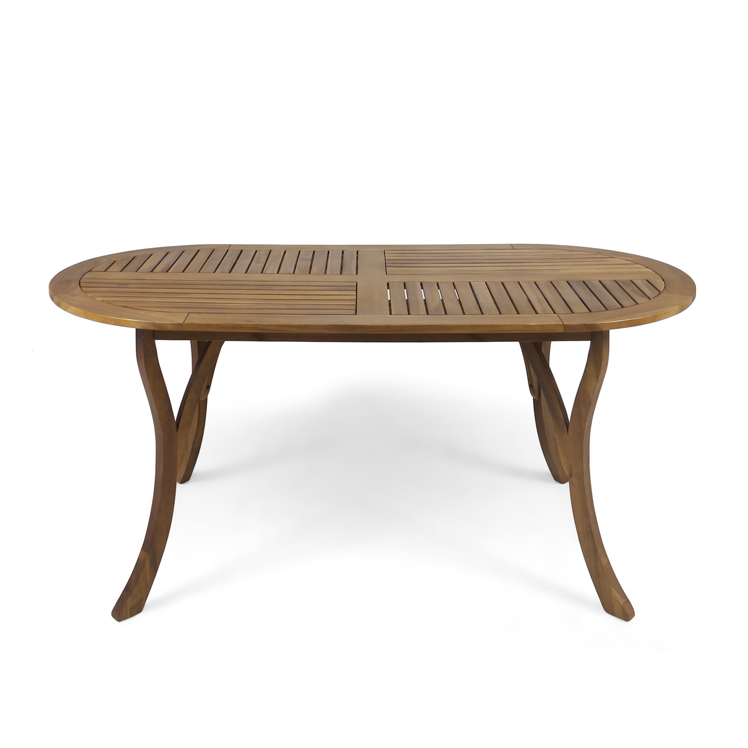 Noble House Hermosa 70" Oval Wooden Patio Dining Table in Teak