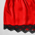 thumbnail image 6 of Women's 4 Piece Soft Satin Pajama Set Sleepwear Red L, 6 of 7