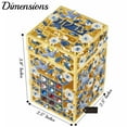 thumbnail image 2 of Matashi Hand-Painted Enamel Tzedakah Charity Box with Dove & Floral Motif, Crystal Judaica Keepsake Home Décor Gift, 2 of 7