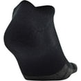 thumbnail image 3 of Under Armour Adult Performance Tech No Show Socks, 6-Pairs, Black, Shoe Size: Mens 4-8.5, Womens 7-10.5, 3 of 4