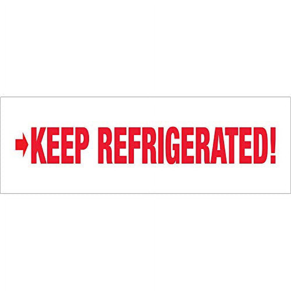 Tape Logic Pre-Printed Packing Tape White - Keep Refrigerated 3" X 110 Yard Roll (6 Pack)