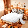 thumbnail image 3 of Manfei Cartoon Halloween 7-Piece Twin Bedding,Pink Pastel Bat Bedding Comforter Set,Reversible, 3 of 7