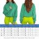 thumbnail image 2 of Sudadera Sudaderas informales para mujer, traje de vacaciones de mezcla de algodón con cordón y dobladillo con media cremallera Ygjytge Verde T M para Mujer, 2 of 6