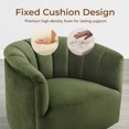 thumbnail image 6 of CHITA Mid Century Modern Swivel Accent Chair, Solid Wood Frame, Forest Green, Single, 6 of 15