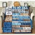 thumbnail image 3 of Dad Birthday Gift Birthday Gifts for Dad from Daughter Son Best Dad Gifts Soft Throw Blanket for Bedding Sofa (Dad Gifts, 40 x 50 Inch), 3 of 6