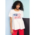 thumbnail image 4 of Roaman's Women's Plus Size American Graphic Swing Tee, 4 of 4