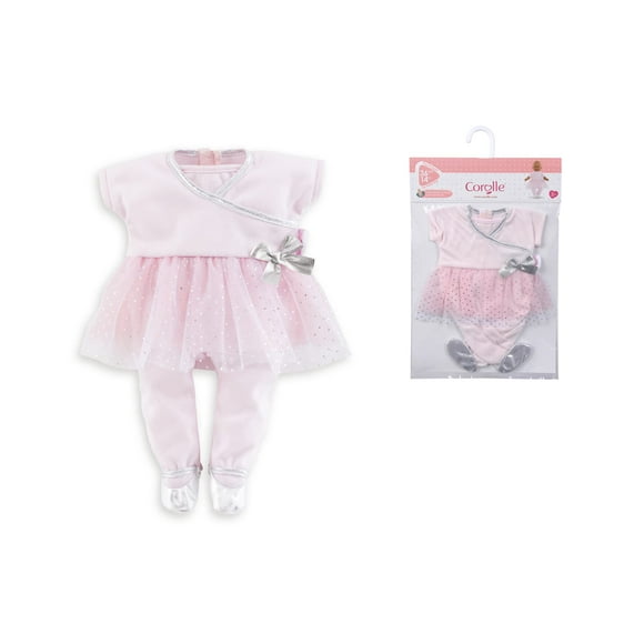 Corolle Sport Dance Baby Doll Outfit Set - Premium Mon Grand Poupon Baby Doll Clothes and Accessories fit 14"" Dolls Pink