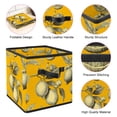 thumbnail image 4 of RATGDN Collapsible Fabric Cube Storage Bin with Double Handles for Living Room Bedroom Office Black - Lemon Juice Fruit, 4 of 7