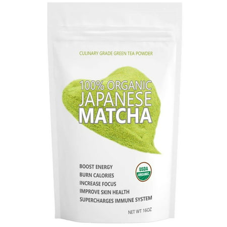 Japanese Matcha Ryori (12oz) - USDA Organic, Vegan and Gluten-Free. Pure Matcha Green Tea Powder. Fall-Green color with mild natural (The Best Green Tea Powder)
