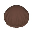 thumbnail image 1 of YFYANG Women's Double Waterproof Shower Cap, Brown Reusable Hair Cap for All Hair Styles and Head Sizes, 1 of 9