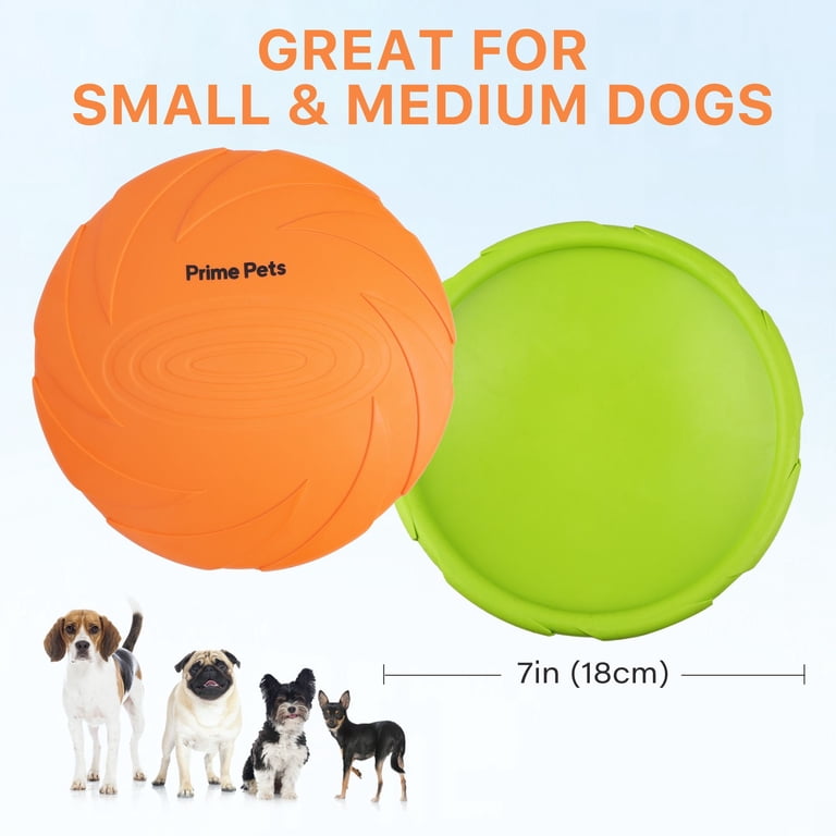 Prime Pets 2-Pack Natural Rubber Dog Frisbees, 7 Inch photo 6