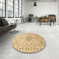 thumbnail image 3 of Ahgly Company Indoor Square Traditional Brown Medallion Area Rugs, 4' Square, 3 of 6