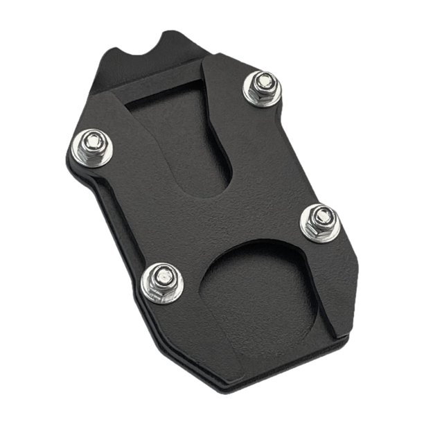 Placa de soporte para pata de cabra de motocicleta de fácil instalación, de acero inoxidable, estable. Todo negro