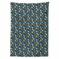 thumbnail image 2 of Fruits Tablecloth, Sliced Lemons and Oranges Citrus Fruit and Leaves Pattern on Blue Shaded Background, Rectangle Satin Table Cover for Dining Room and Kitchen, 60" X 84", Multicolor, by Ambesonne, 2 of 2