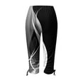 thumbnail image 5 of Mrat Women's Printed Elastic Straight Yoga Jogger Running Casual Capris Ladies Comfy Athletic Sweatpants with Pockets Black_AA XL, 5 of 5