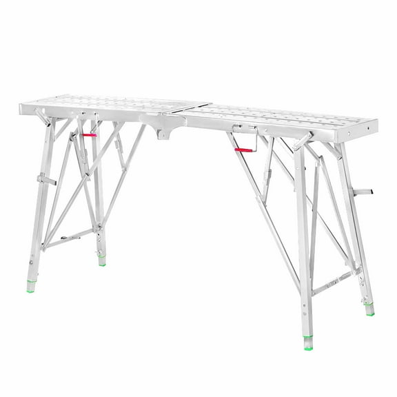 TOPATY Scaffolding Work Bench Folding Scaffolding Steel Bench Rustproof Work Bench Metal Stand for Car Washing Cleaning Painting Lamp Repairing natural