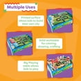 thumbnail image 5 of Hey Play 75-Piece Wooden Train Set with Illustrated Toy Storage Play Table, 5 of 7