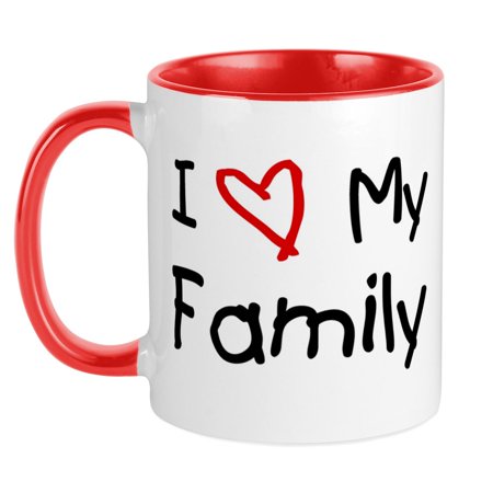 

CafePress - I Love My Family Mug - Ceramic Coffee Tea Novelty Mug Cup 11 oz