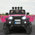 thumbnail image 3 of Gymax Electric Kids Ride On 12V Truck Car w/ MP3 Remote Control Pink, 3 of 9