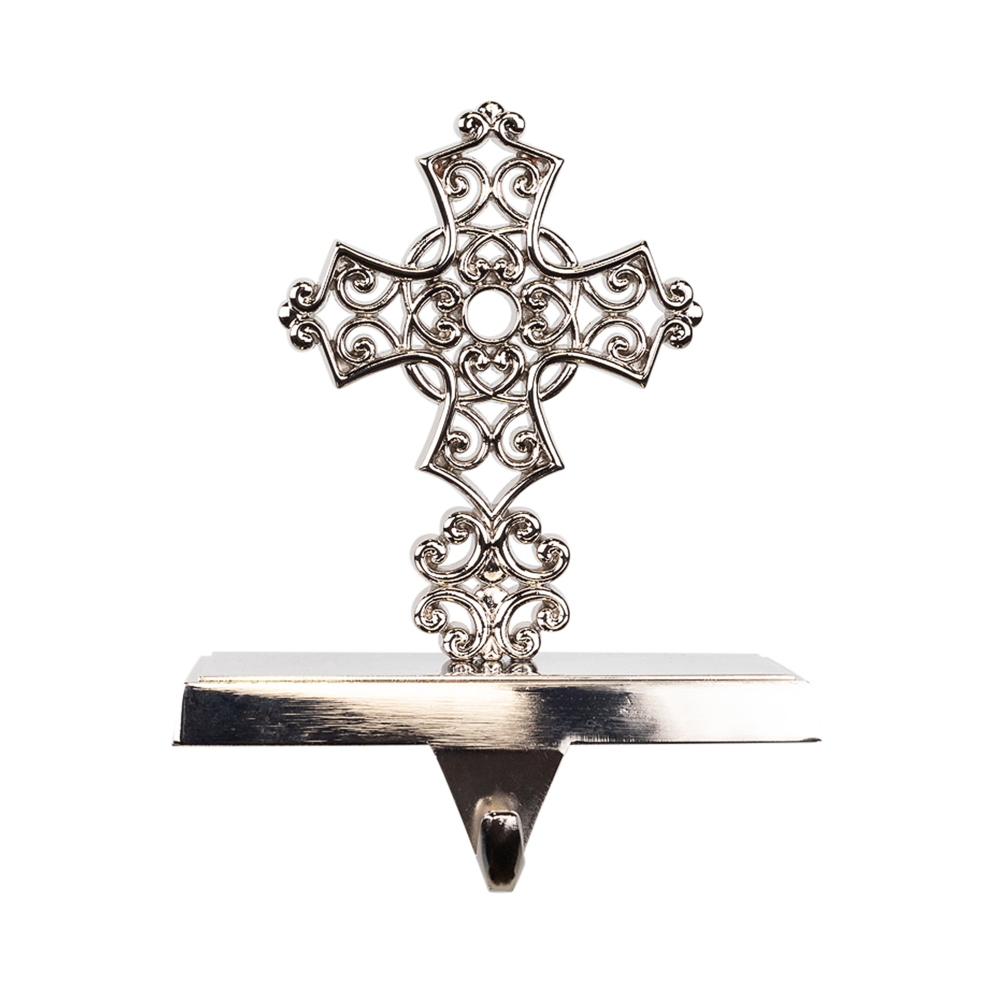 Northlight Filigree Cross Christmas Stocking Holder - 5"