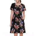 thumbnail image 1 of Disketp Bouquet para Vestido de Manga Corta para Mujeres, Vestidos de Verano para Mujeres, Casual y Holgado para la Playa, 1 of 6