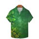thumbnail image 4 of Blusa y camisa de manga corta con cuello vuelto para hombre Camisa de manga corta estampada para el Día de San Patricio Tops casuales con cuello vuelto Camisa Blusa Tops para hombre, 4 of 5