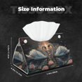 thumbnail image 6 of Long Leather Tissue Box Cover - Romantic Swans Lotus Lake Foldable Modern Tissue Box Holder Accessories for Bathroom, Office Desk, Tabletop, Car, Home Decor, 6 of 7
