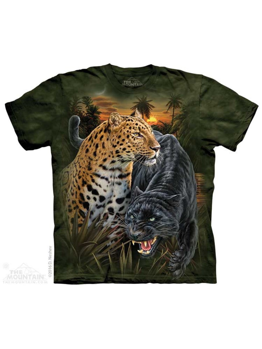 The Mountain Unisex Adult Two Jaguars Animal T Shirt 