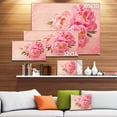 thumbnail image 3 of Peony Flowers against Scribbled Back - Floral Canvas Art Print, 3 of 4