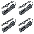 thumbnail image 5 of 4X Cargador de BateríA USB 1 Ranura Cargador de BateríA de Litio Recargable de Carga RáPida Universal para 18650 26650 14500 16340, 5 of 5
