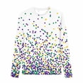 thumbnail image 4 of LYEAA Girls Boys Mardi Gras Shirt Crewneck Long Sleeve Pullover Tees Carnival Graphic Print Blouses Lightweight Party Tops, 4 of 5