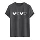 thumbnail image 3 of Tops para hombre, blusas y camisas de cuello redondo y manga corta para hombre. Camiseta/camisa informal de cuello redondo y manga corta con estampado de corazones para hombre. Tops de poliéster para, 3 of 4