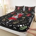 thumbnail image 3 of Manfei Gothic Snake Twin Sheet Sets,Romantic Red Rose Twin Fitted Sheet,Boho bohemian Style Flat Sheet For Girls Kids,Ultra Soft Home Decor,3pcs, 3 of 7