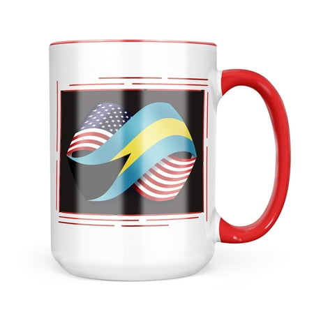 

Neonblond Friendship Flags USA and Bahamas Mug gift for Coffee Tea lovers
