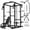 Black Power Cage/Barbell/Weight Bench, variant on ALLVIATE Power Cage Rack, 2000LBS Squat Rack with with Cable Crossover System&LAT Pull Down System, Multi-Function Workout Cage for Home&Garage Gym, Red