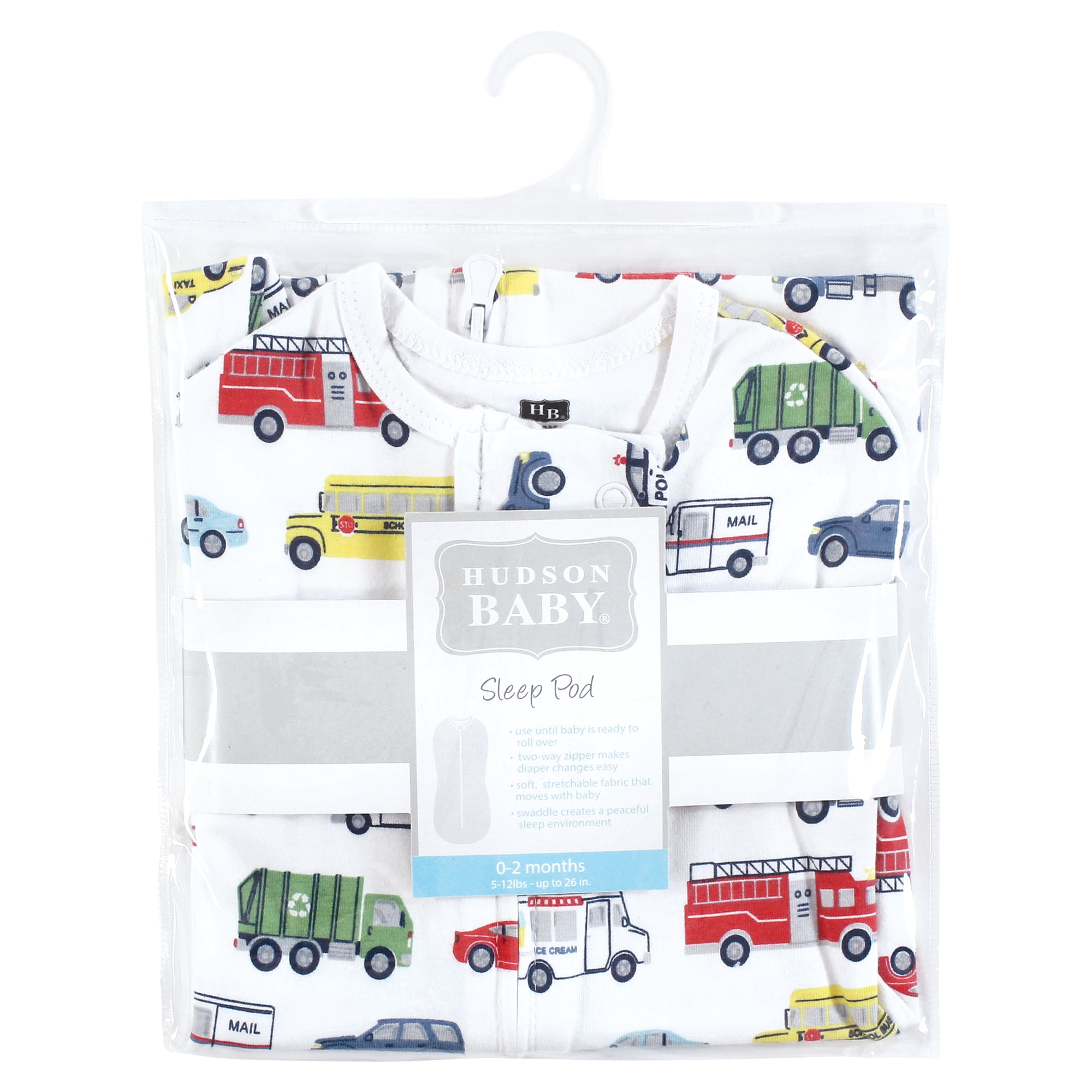 Hudson Baby Infant Boy Sleep Pod, Going Places, 0-2 Months