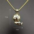 thumbnail image 3 of Soccer Shoes Necklace for Men 14K Yellow Gold Football Shoes Sports Souvenir Pendants Necklaces Jewelry Gift, 3 of 6