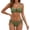 rtim310#- Green, variant on Women Plus Size Bikini Set Bathing Suit Solid Color Sleeveless Swimsuit High Waist Print Two Piece With Briefs For Beach Pool,Hot Pink,SIZE 2XL