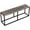 Grey, variant on WoofPaw 47.2 Inch Indoor Outdoor Patio Bench Metal Frame Charcoal ,Backless Seating Design, Durable Construction, Dining Room Garden Porch Entryway Furniture,Gray