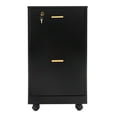 thumbnail image 5 of Lavish Home 2 Drawer File Cabinet - Rolling Filing Cabinet with Lock, Black, 5 of 11