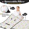 thumbnail image 3 of Unicorn and Bow Pink Pattern Teens Toddler Nap Mat with Pillow, Sleeping Mat Bag for Preschool Daycare 51"x22", 3 of 6