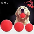 thumbnail image 2 of HEVIRGO Pet Dog Puppy TPR Bouncing Ball Bite Resistant Molar Training Chew Play Toy Red TPR, 2 of 8
