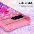 thumbnail image 4 of for Google Pixel 8 Clear Case for Girls Women, Liquid Glitter Sparkle Bling Cute Case with Kickstand Gradient Quicksand Cover for Google Pixel 8 JB Pink Mauve, 4 of 14