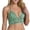 Light Green-b, variant on XINXIAOO Women's Crochet Bikini Top V-Neck Lace Up Spaghetti Strap Hollow Out High Waist Summer Beach Swimwear Separate