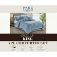 thumbnail image 6 of Kashi Home King Size Comforter Set 7 Pieces Blue Bedspread (86 * 101 Inch) with 2 Pillow Shams, Bedskirt and Decorative Pillows, Embroidered Lightweight Bedding - Cecily, 6 of 6