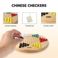 thumbnail image 4 of GSE Games & Sports Expert 11.5" Wooden Classic Chinese Checker Board Game Strategy Game with 66 Wood Marbles for Family Party, Game Night, Camping Trip, 4 of 8
