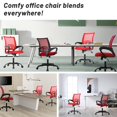 thumbnail image 6 of CL.HPAHKL Mesh Office Chair with Wheels, Adjustable Ergonomic Computer Desk Chair with Lumbar Support & Armrest, Comfortable Swivel Rolling Chair for Home Office Work Study, 2 Pack, Red, 6 of 7