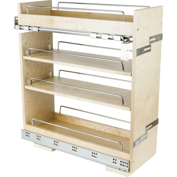 Hardware Resources Bpo2-8Sc 8" "No Wiggle" Base Cabinet Pull Out Organizer Shelves - UV